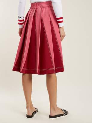 Valentino A Line Pleated Jersey Skirt - Womens - Pink