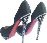 Thumbnail for your product : Christian Louboutin Eugenie Satin / Swarovski Black Pumps - Collectors - Shown On Cl`s 20 Years Book