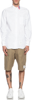 Thumbnail for your product : Thom Browne Oxford Classic Cotton Button Down with Stripe Collar