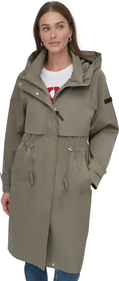 Nina Parker Trendy Plus Size Plaid Trench Coat ShopStyle - Main Image