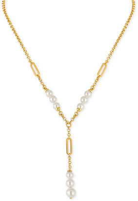 Majorica Gold-Tone Imitation Pearl Y-Neck Necklace