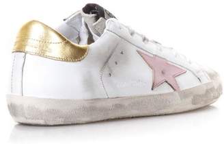 Golden Goose 20mm Super Star White & Pink Leather Sneakers