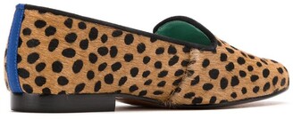 Blue Bird Shoes Animal Print Loafers