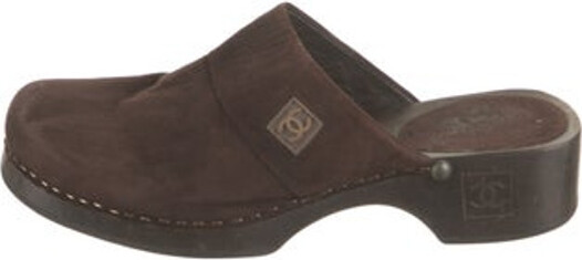 Chanel Suede Clogs - Size 7 / 37, Chanel Shoes