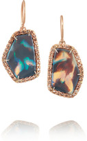 Thumbnail for your product : Kimberly 18-karat rose gold, opal and diamond earrings