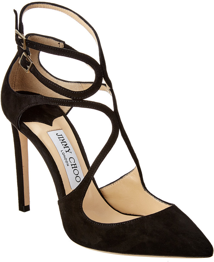 Jimmy Choo Lancer 100 Suede Pump ShopStyle
