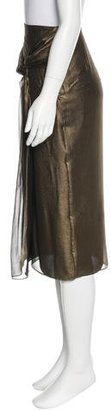 Burberry Silk Midi Skirt w/ Tags