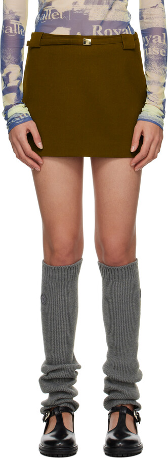 【OPEN YY】LLIC STRING SKIRT, KHAKI Open YY - KAKI SUPERPOSED FOLDED SKIRT – LE LABO STORE