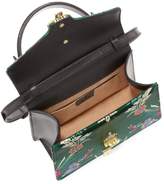 Thumbnail for your product : Gucci Mini Sylvie Floral Jacquard Top Handle Bag