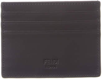 Fendi Diabolic Eyes Motif Leather Card Case