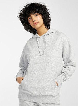 Miiyu x Twik - Organic cotton fleece-lined hoodie (Women, Grey, SMALL)