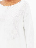 Thumbnail for your product : ANOTHER TOMORROW Boat-neck Organic-cotton Sweater - White