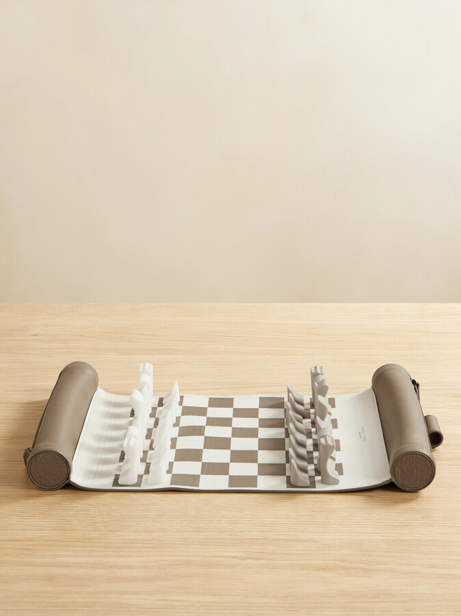 Brunello Cucinelli Leather And Krion® Portable Chess Set - Multi