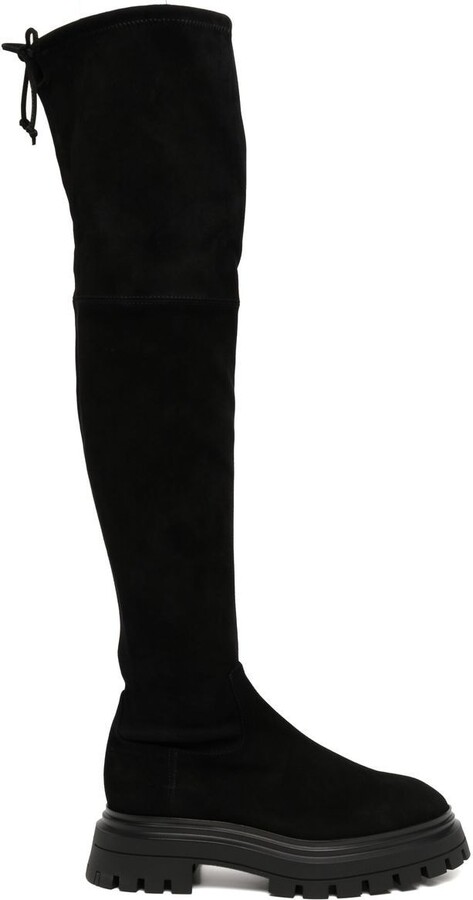Stuart Weitzman Rubber Women's Black Boots | ShopStyle
