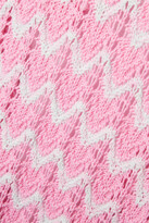 Thumbnail for your product : LoveShackFancy Tam Open-back Pointelle And Crochet-knit Cotton-blend Maxi Dress - Pink