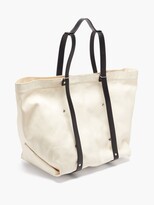 Thumbnail for your product : Jil Sander Logo-print Canvas And Leather Backpack Tote - Beige