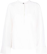 Thumbnail for your product : Totême Band-Collar Long-Sleeved Blouse