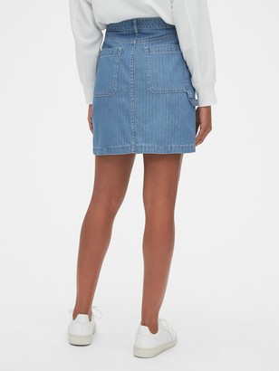 Gap Pinstripe Mini Skirt