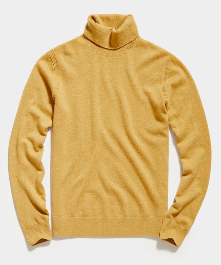 Todd Snyder Cashmere Turtleneck in Curry - ShopStyle