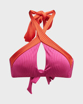 Thumbnail for your product : Trina Turk Olympia Rib Crossover Bikini Top