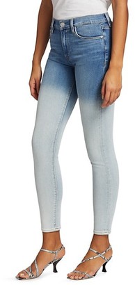 Hudson Barbara High-Rise Dip-Dye Skinny Jeans
