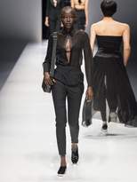 Thumbnail for your product : Lanvin Sheer Silk-blend Shirt - Womens - Black