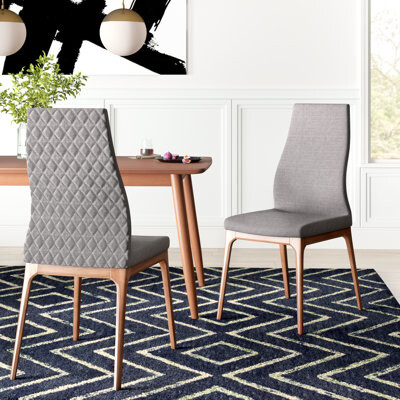 Corrigan Studio Malott Upholstered Side Chair in Gray