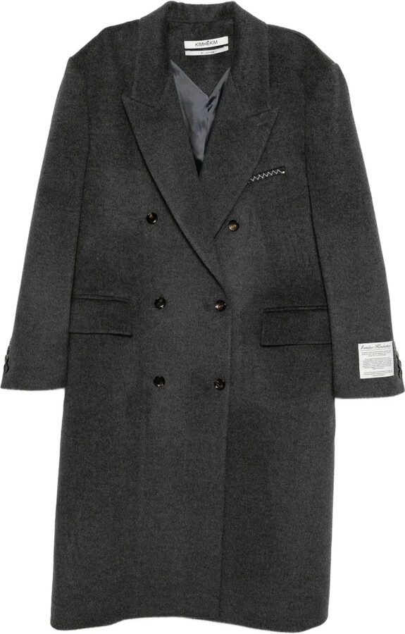 Kimhekim Double-Breasted Wool-Blend Coat