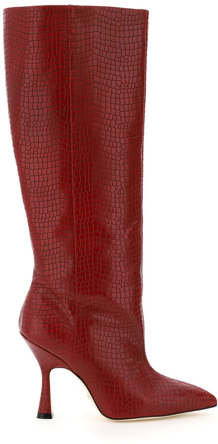 stuart weitzman croc boots