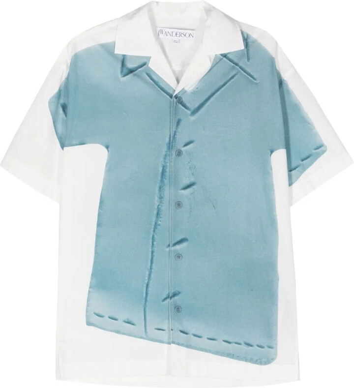 J.W.Anderson Trompe L'oeil-Print Cotton Shirt