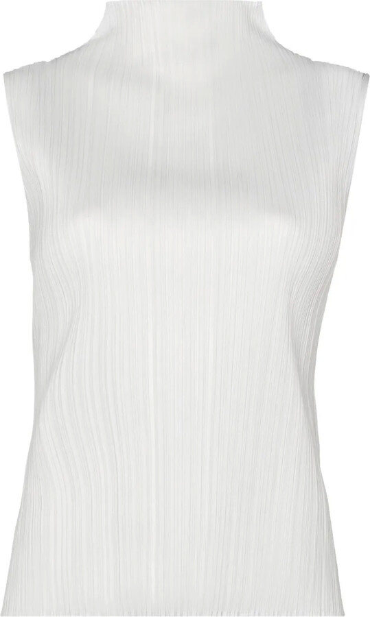 Pleats Please Issey Miyake High Neck Tank Top