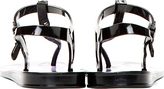 Thumbnail for your product : McQ Black Vinyl T-Strap Sandals