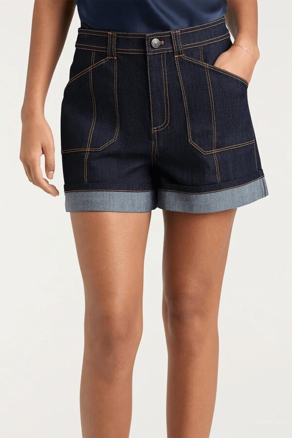 Cinq à Sept Cuffed Benji Short In Indigo