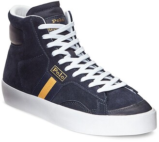 Polo Ralph Lauren Court Vulc Mid-Top Suede Sneakers - ShopStyle