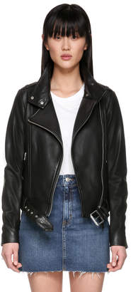 Mackage HANIA biker style leather jacket with belt