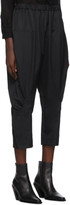Thumbnail for your product : Comme des Garcons Black Wool Gabardine Vented Hem Trousers