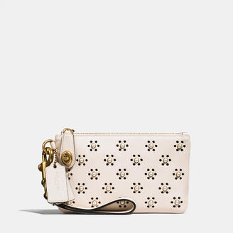 Coach Turnlock Wristlet 21 In Glovetanned Leather With Whipstitch Eyelet