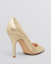 Thumbnail for your product : Kate Spade Pointed Toe Pumps - Licorice High Heel Gold