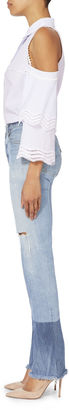 RE/DONE High-Rise Stove Pipe Two-Tone Jeans
