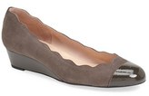 Thumbnail for your product : French Sole 'Miles' Suede & Patent Cap Toe Wedge (Women)