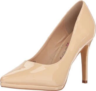 pink nude court shoes