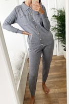 Thumbnail for your product : Little Mistress Grey Oversized Shirt Lounge Co-ord