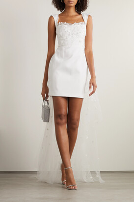 Rime Arodaky Oshun Embellished Embroidered Tulle And Crepe Mini