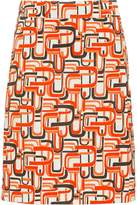 Thumbnail for your product : Prada Printed poplin skirt