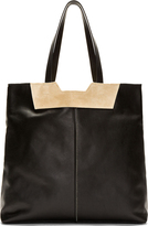 Thumbnail for your product : Proenza Schouler Black Leather & Suede Tote Bag