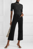 Thumbnail for your product : J Brand Joan Cropped Cotton-blend Corduroy Wide-leg Pants