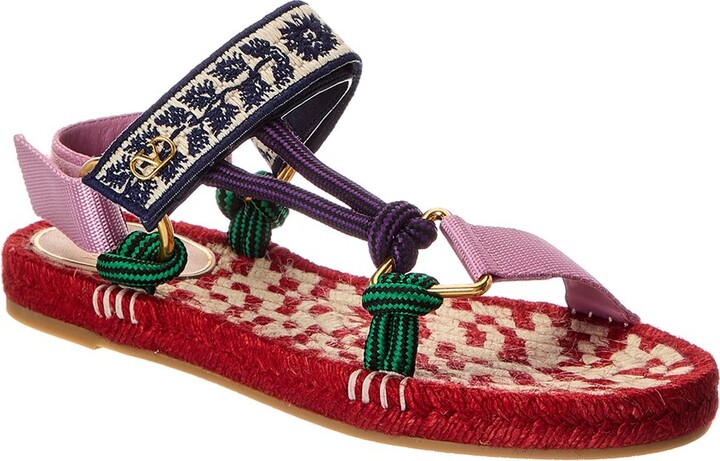 Valentino Lake Powell Leather-Trim Sandal