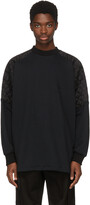 Thumbnail for your product : Versace Black Oversize Quilted Shoulders Sweatshirt
