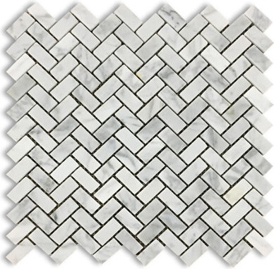 Stone & Tile Shoppe Inc. Marble Chevron Mosaic Wall & Floor Tile