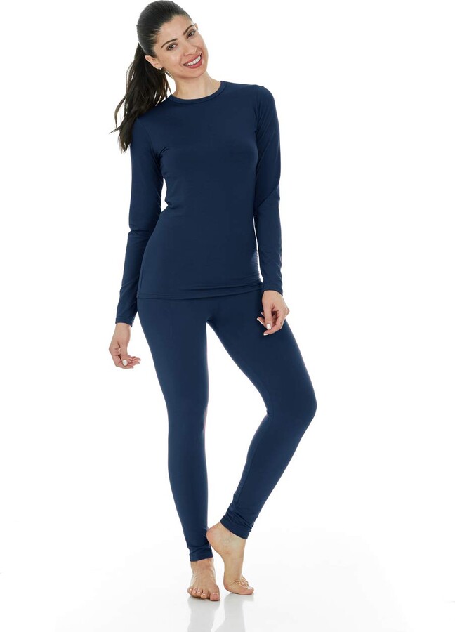 Thermajane Long Johns Thermal Underwear for Women Fleece Lined Base